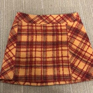 free people plaid skirt